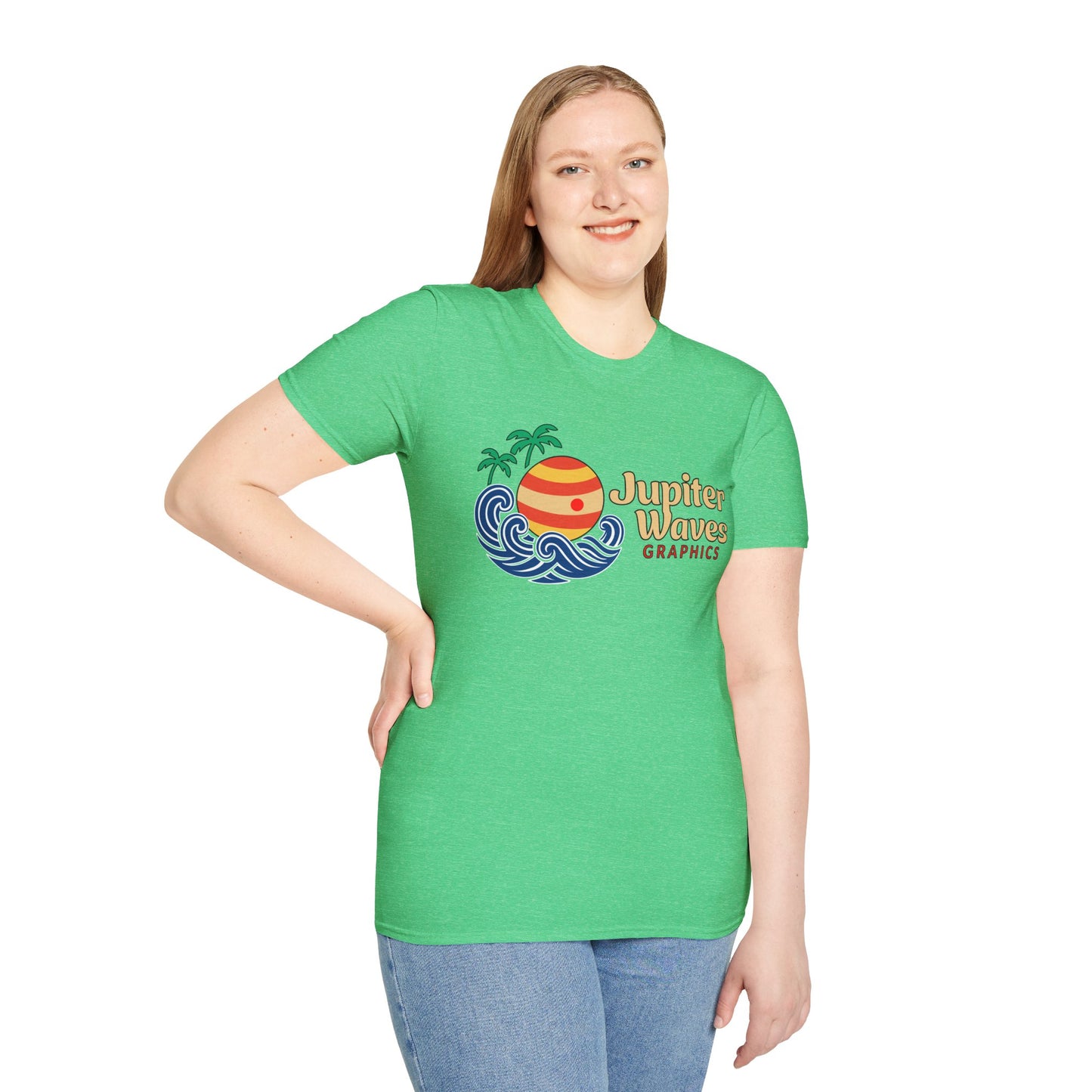 Jupiter Waves Cosmic Surf Graphic Shirt