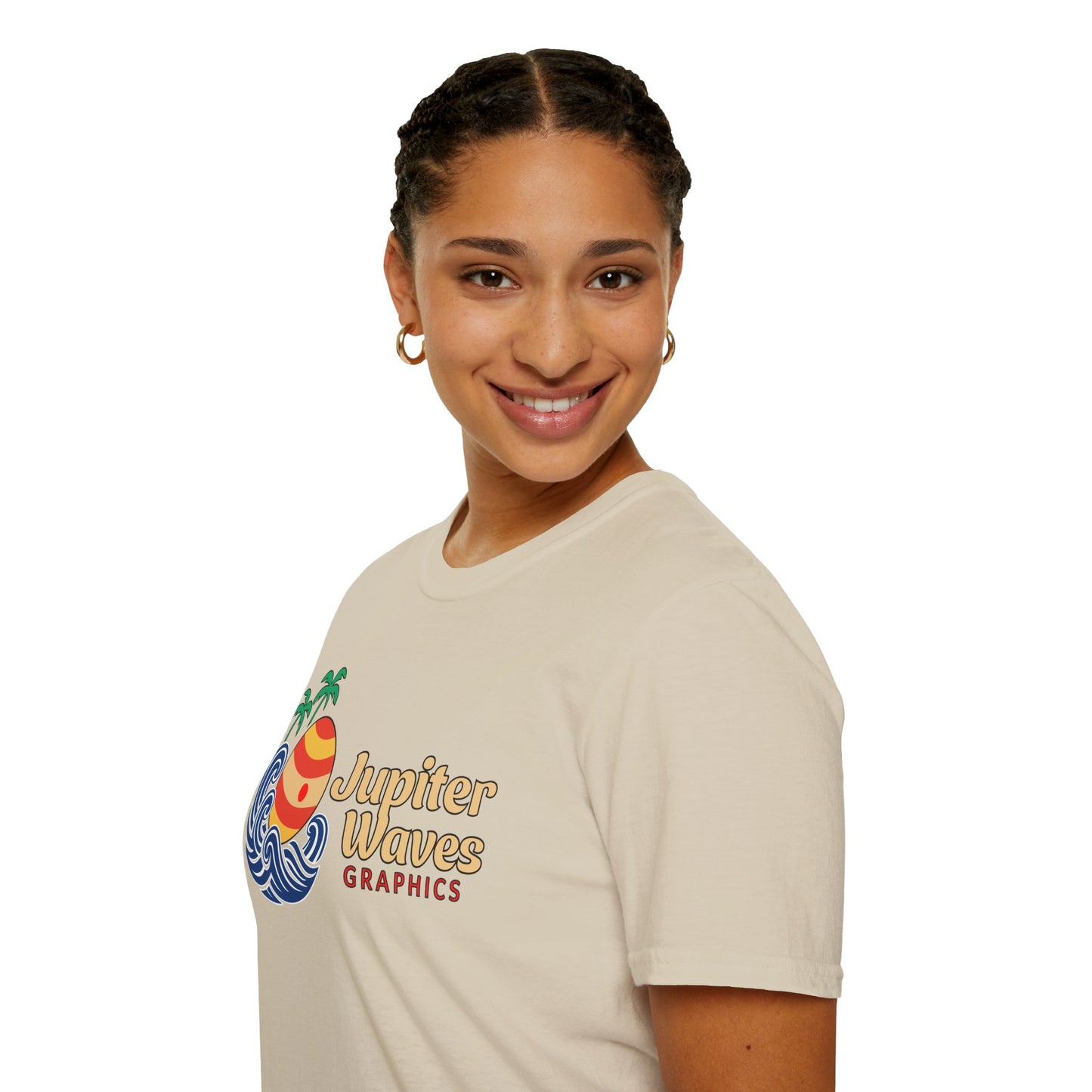 Jupiter Waves Cosmic Surf Graphic Shirt