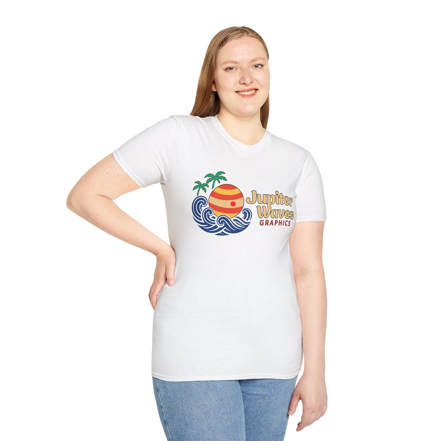 Jupiter Waves Cosmic Surf Graphic Shirt