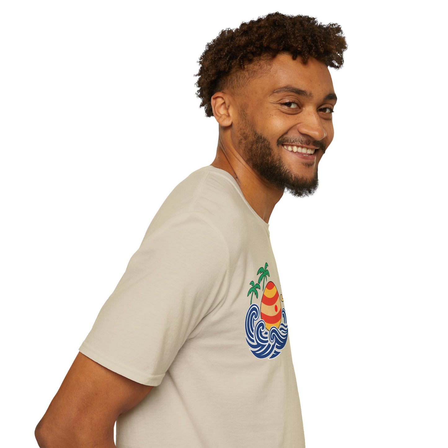Jupiter Waves Cosmic Surf Graphic Shirt