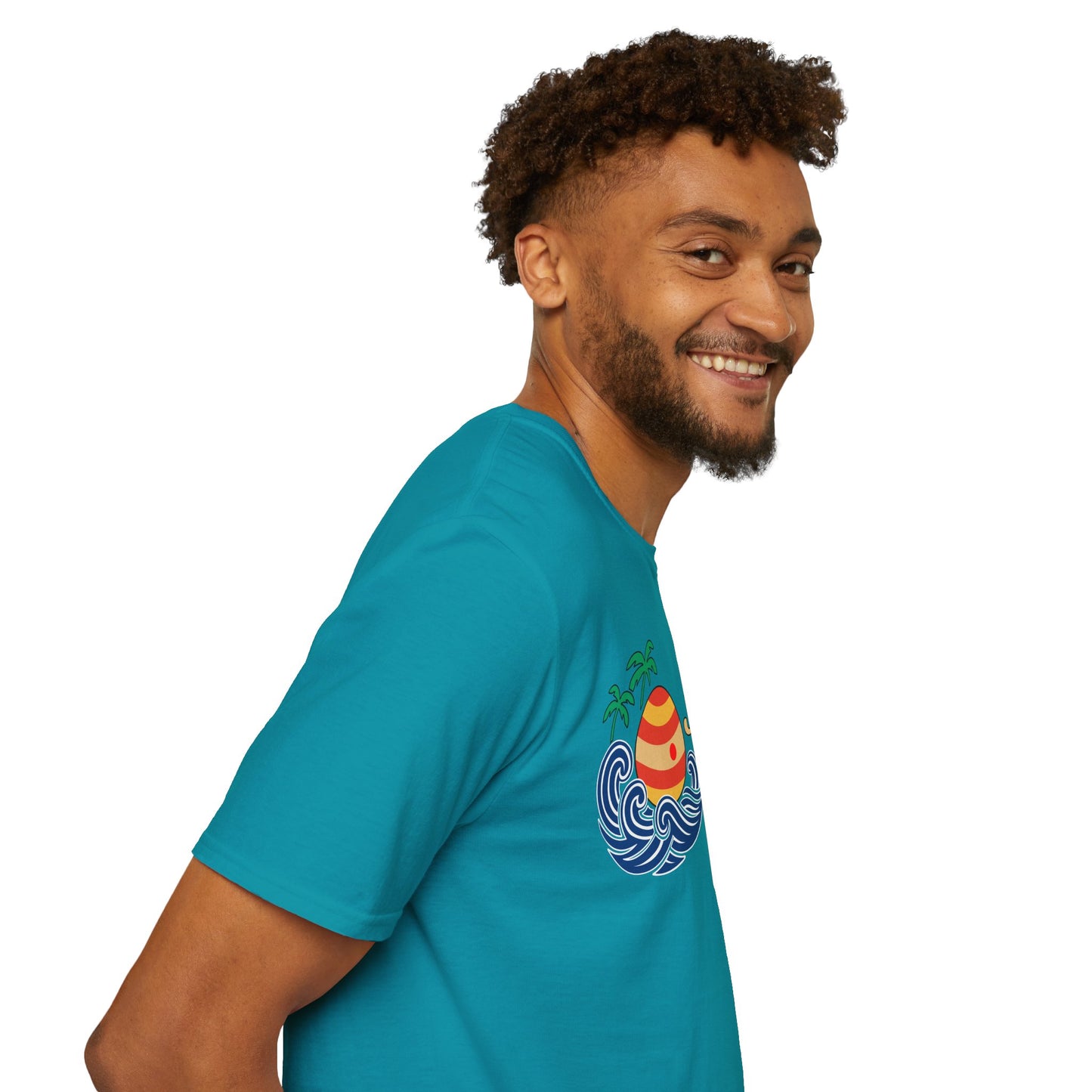 Jupiter Waves Cosmic Surf Graphic Shirt