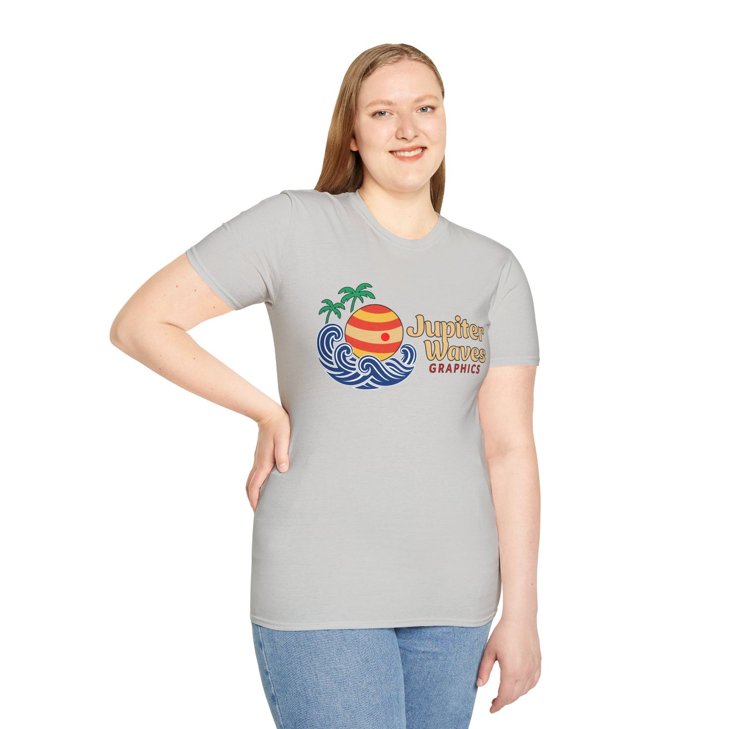 Jupiter Waves Cosmic Surf Graphic Shirt