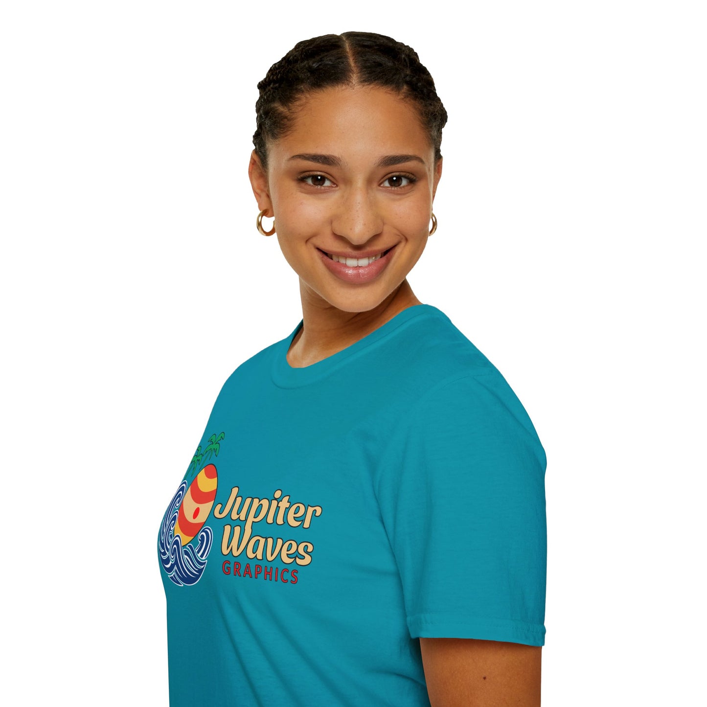 Jupiter Waves Cosmic Surf Graphic Shirt