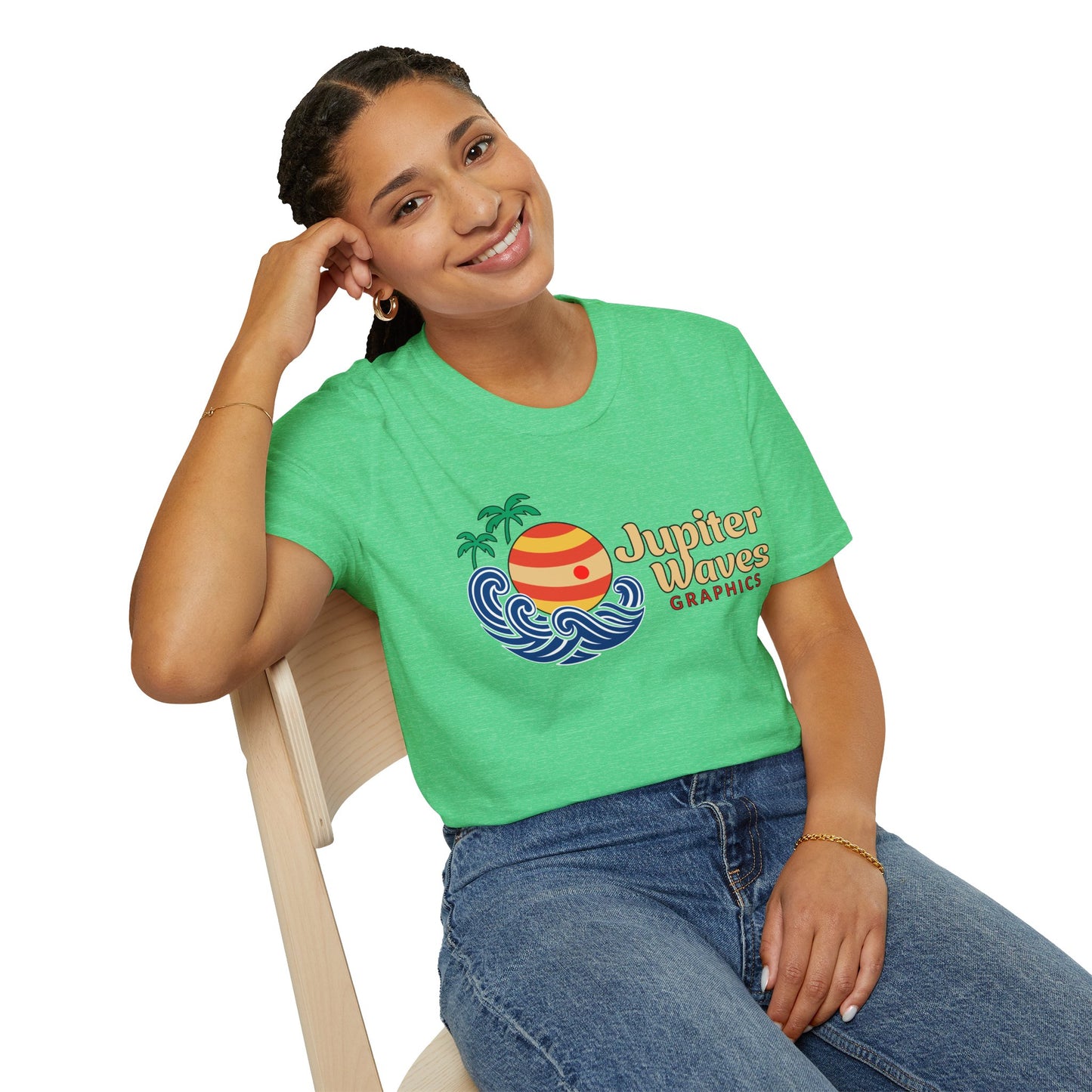Jupiter Waves Cosmic Surf Graphic Shirt