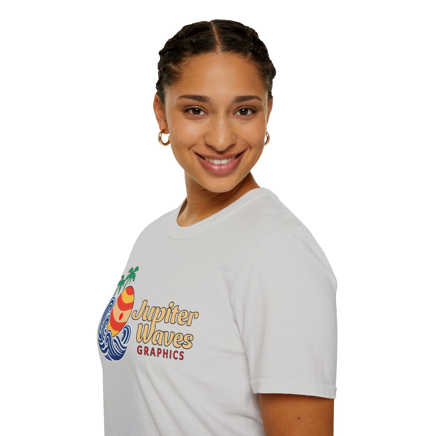 Jupiter Waves Cosmic Surf Graphic Shirt