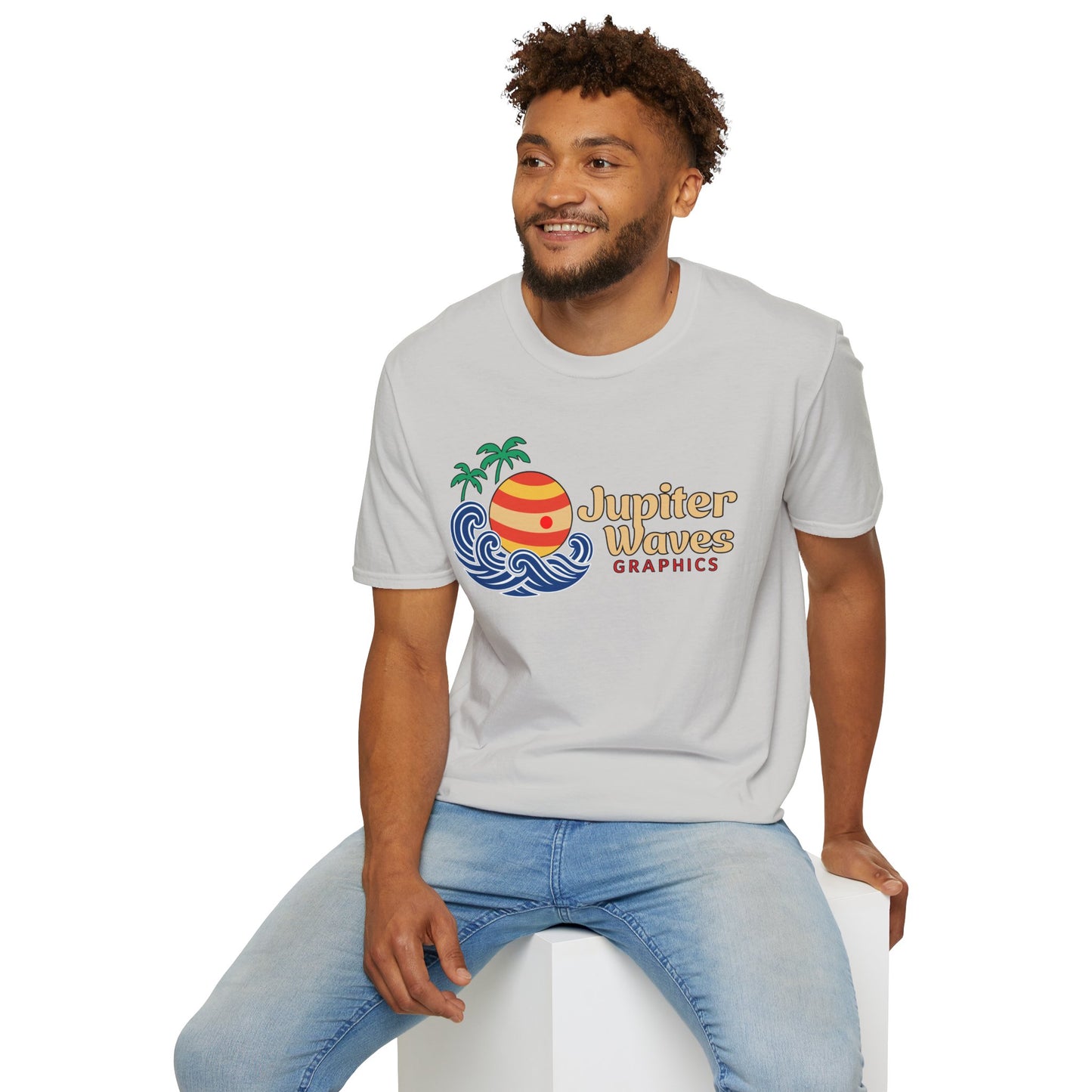 Jupiter Waves Cosmic Surf Graphic Shirt