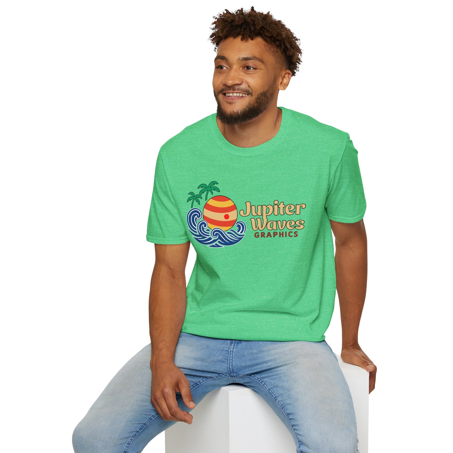 Jupiter Waves Cosmic Surf Graphic Shirt