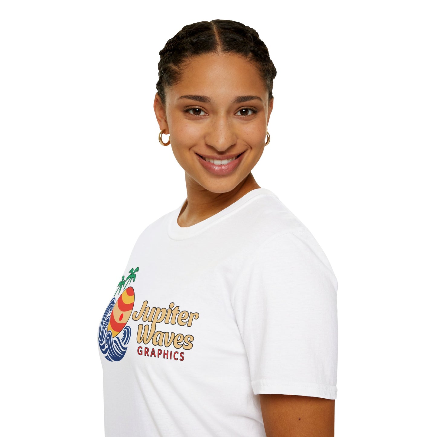 Jupiter Waves Cosmic Surf Graphic Shirt