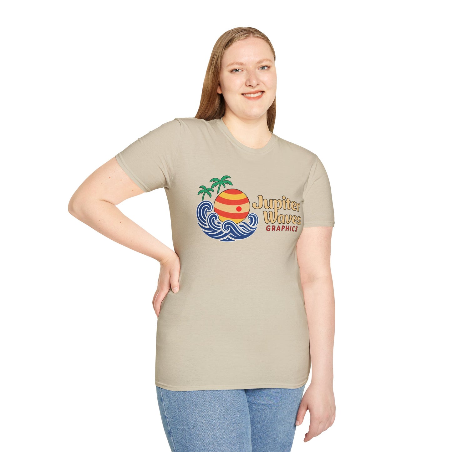 Jupiter Waves Cosmic Surf Graphic Shirt