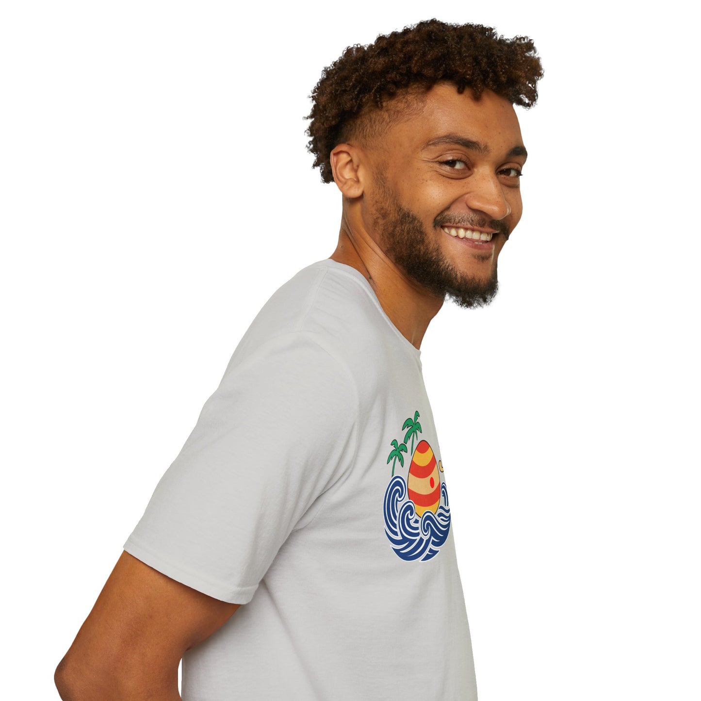 Jupiter Waves Cosmic Surf Graphic Shirt