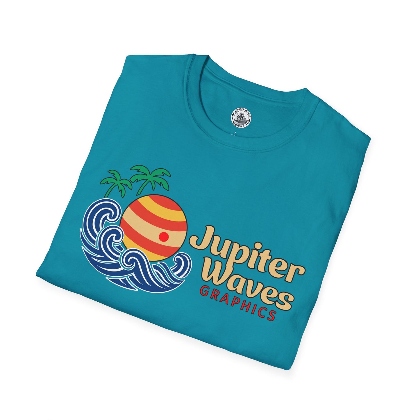 Jupiter Waves Cosmic Surf Graphic Shirt