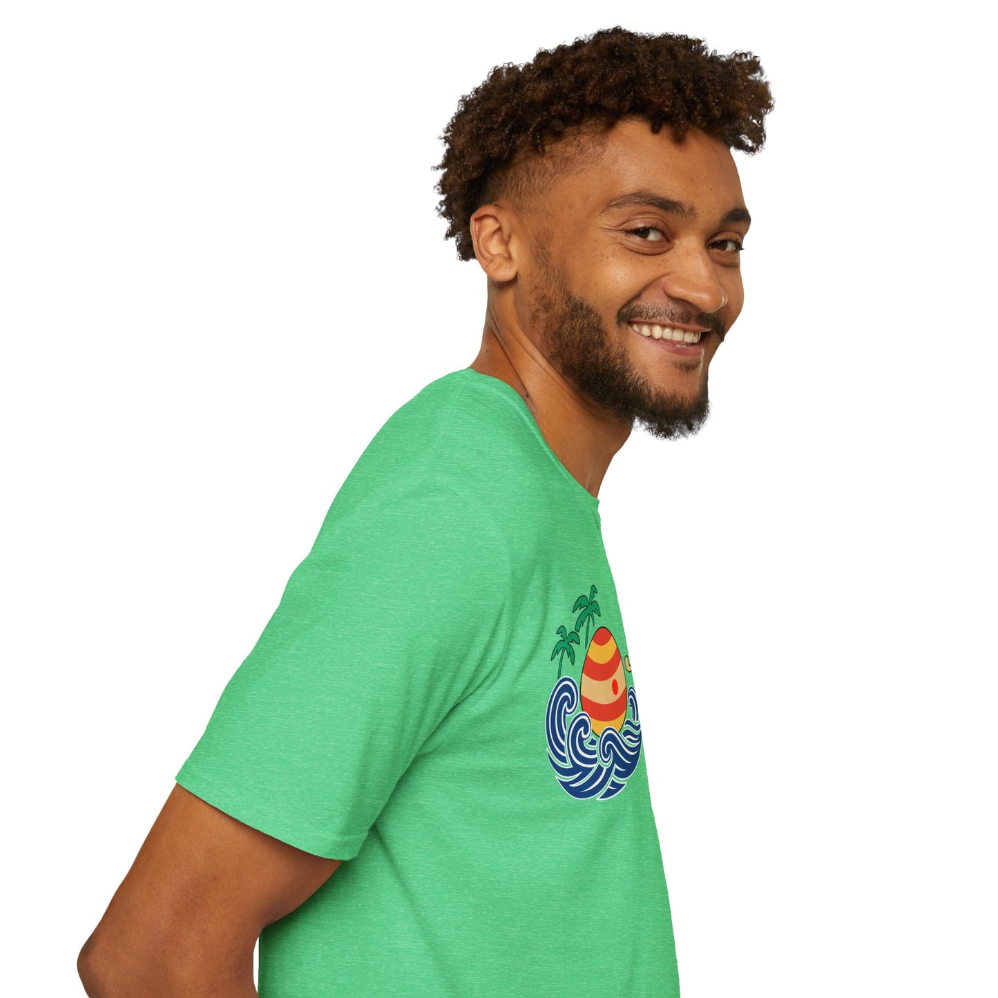 Jupiter Waves Cosmic Surf Graphic Shirt