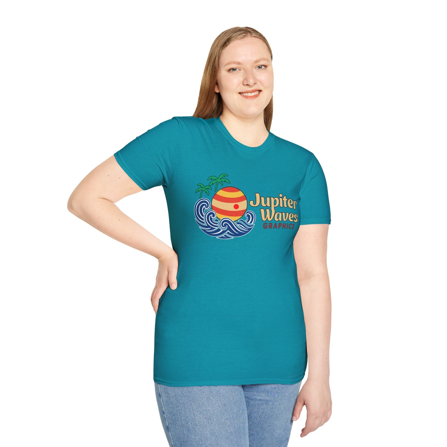 Jupiter Waves Cosmic Surf Graphic Shirt