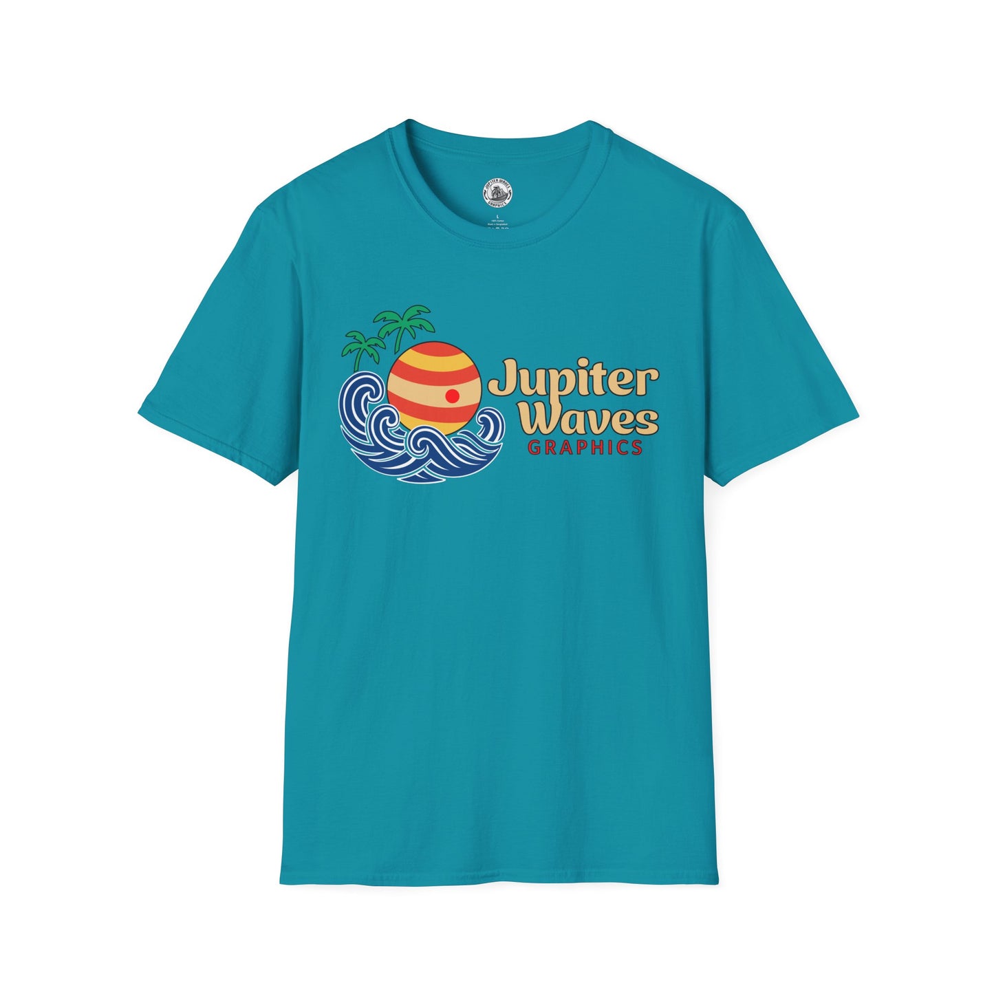 Jupiter Waves Cosmic Surf Graphic Shirt