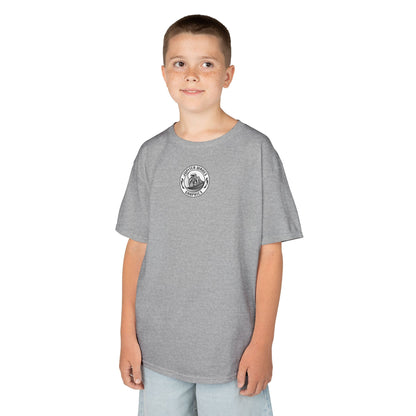 Kids Jupiter Waves Graphics Black and White Logo Shirt.