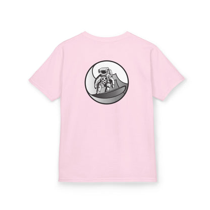 Kids Jupiter Waves Graphics Black and White Logo Shirt.