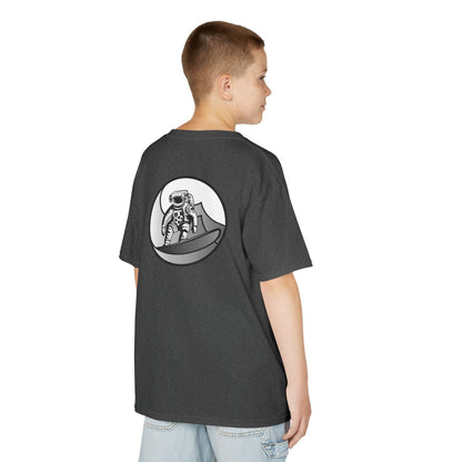 Kids Jupiter Waves Graphics Black and White Logo Shirt.