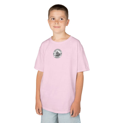 Kids Jupiter Waves Graphics Black and White Logo Shirt.