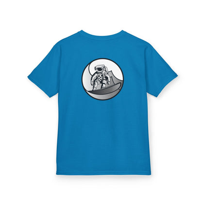 Kids Jupiter Waves Graphics Black and White Logo Shirt.