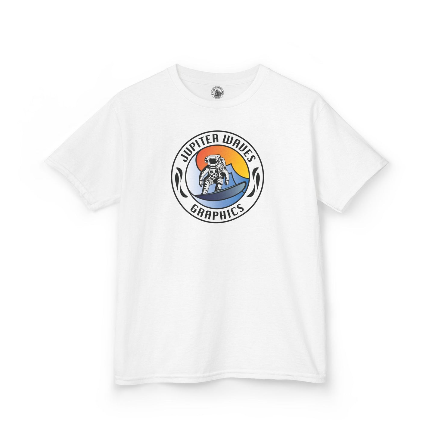 Kids Jupiter Waves Graphics Color Logo Shirt.
