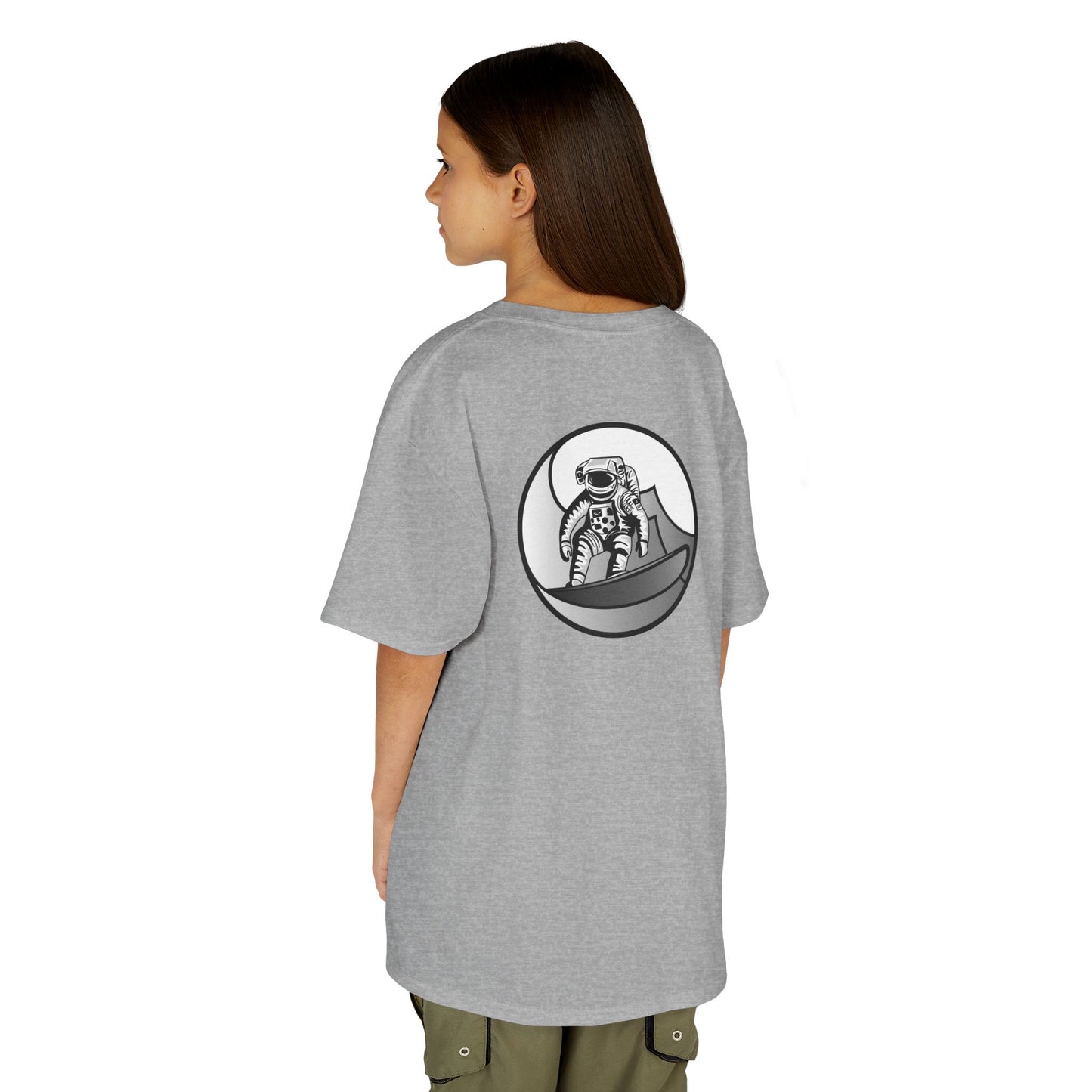 Kids Jupiter Waves Graphics Black and White Logo Shirt.