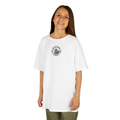 Kids Jupiter Waves Graphics Black and White Logo Shirt.