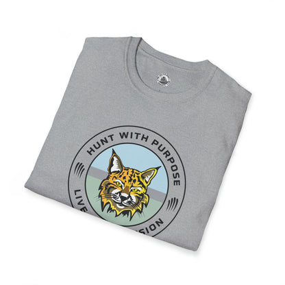 Bobcat Unisex T-Shirt "HUNT WITH PURPOSE" "LIVE WITH PASSION"