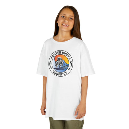 Kids Jupiter Waves Graphics Color Logo Shirt.
