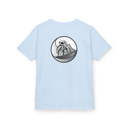 Kids Jupiter Waves Graphics Black and White Logo Shirt.