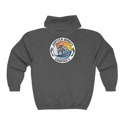 Jupiter Waves Graphics Color Logo Unisex Heavy Blend™ Full Zip Hooded Sweatshirt