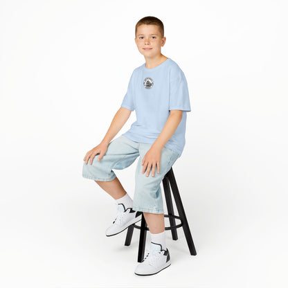 Kids Jupiter Waves Graphics Black and White Logo Shirt.