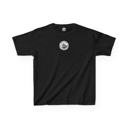 Kids Jupiter Waves Graphics Black and White Logo Shirt.
