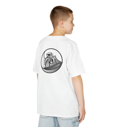 Kids Jupiter Waves Graphics Black and White Logo Shirt.