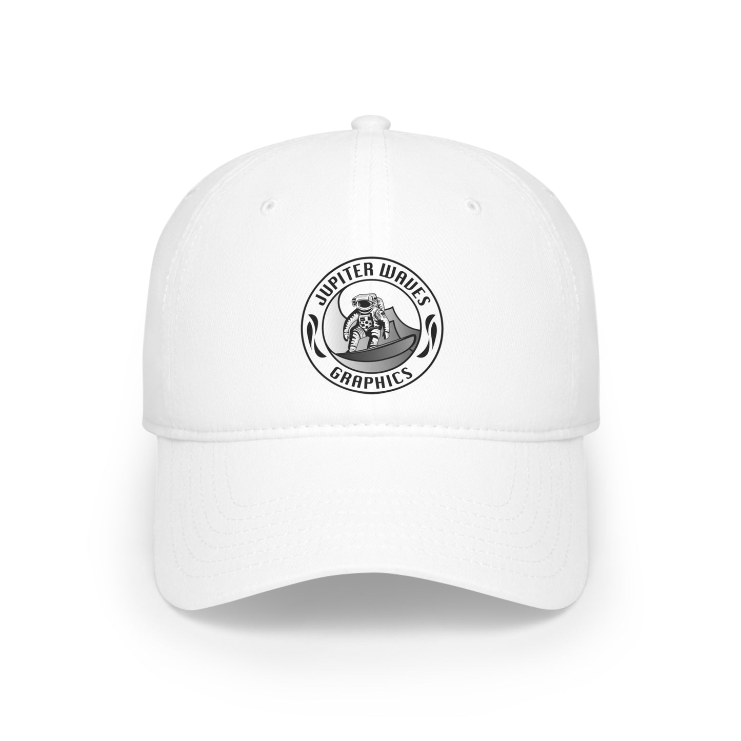 Jupiter Waves Graphic B/W Logo Low Profile Baseball Cap