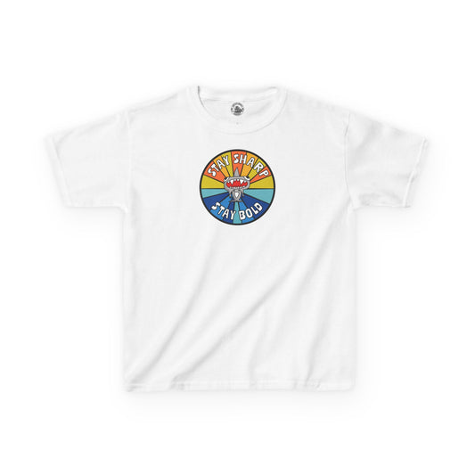Kids Shark T-Shirt - "STAY SHARP" "STAY BOLD"