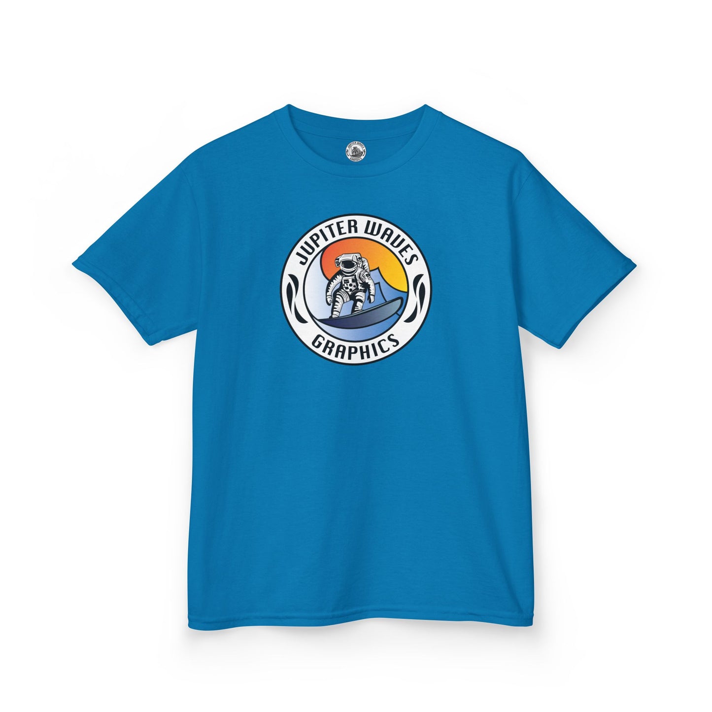 Kids Jupiter Waves Graphics Color Logo Shirt.