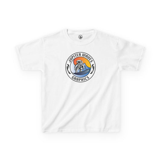 Kids Jupiter Waves Graphics Color Logo Shirt.