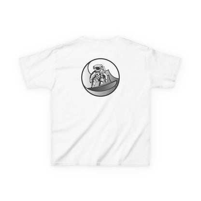 Kids Jupiter Waves Graphics Black and White Logo Shirt.