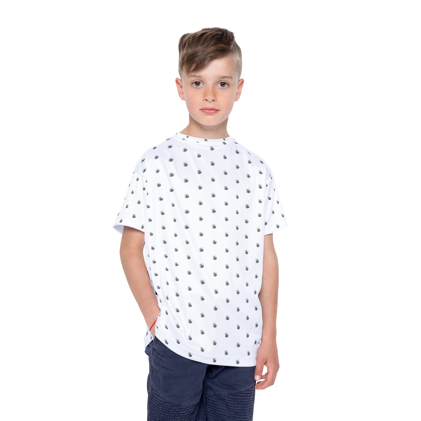 Kids Jupiter Waves Graphics Logo Pattern Design Sports Jersey