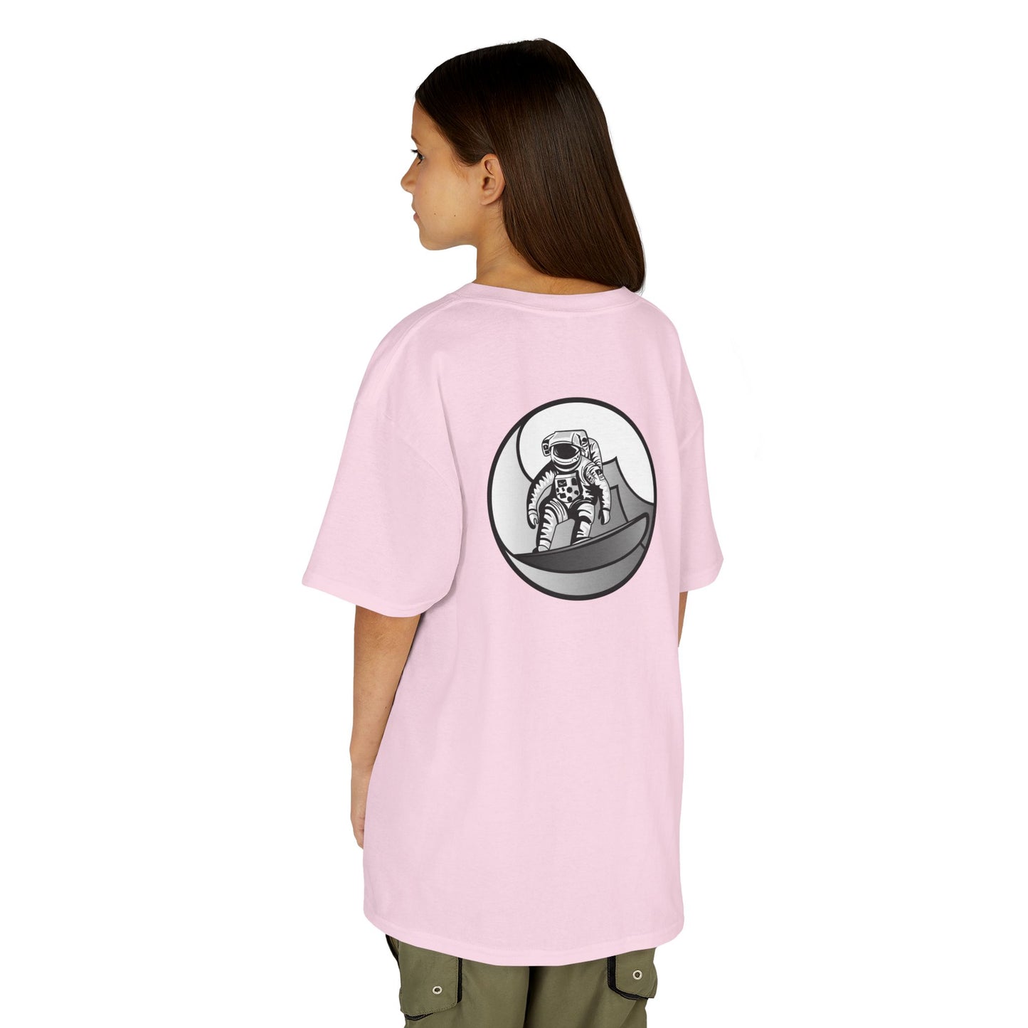 Kids Jupiter Waves Graphics Black and White Logo Shirt.