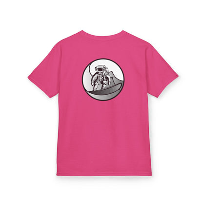 Kids Jupiter Waves Graphics Black and White Logo Shirt.