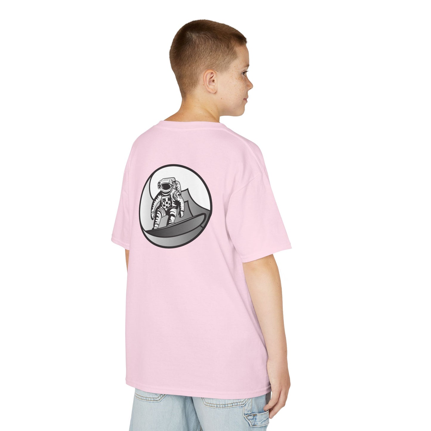 Kids Jupiter Waves Graphics Black and White Logo Shirt.
