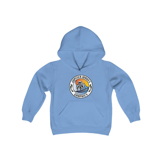 Jupiter Waves Graphics Logo / Youth Heavy Blend Hooded Sweatshirt