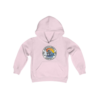 Jupiter Waves Graphics Logo / Youth Heavy Blend Hooded Sweatshirt