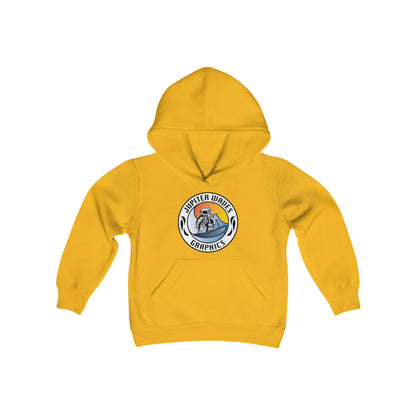 Jupiter Waves Graphics Logo / Youth Heavy Blend Hooded Sweatshirt