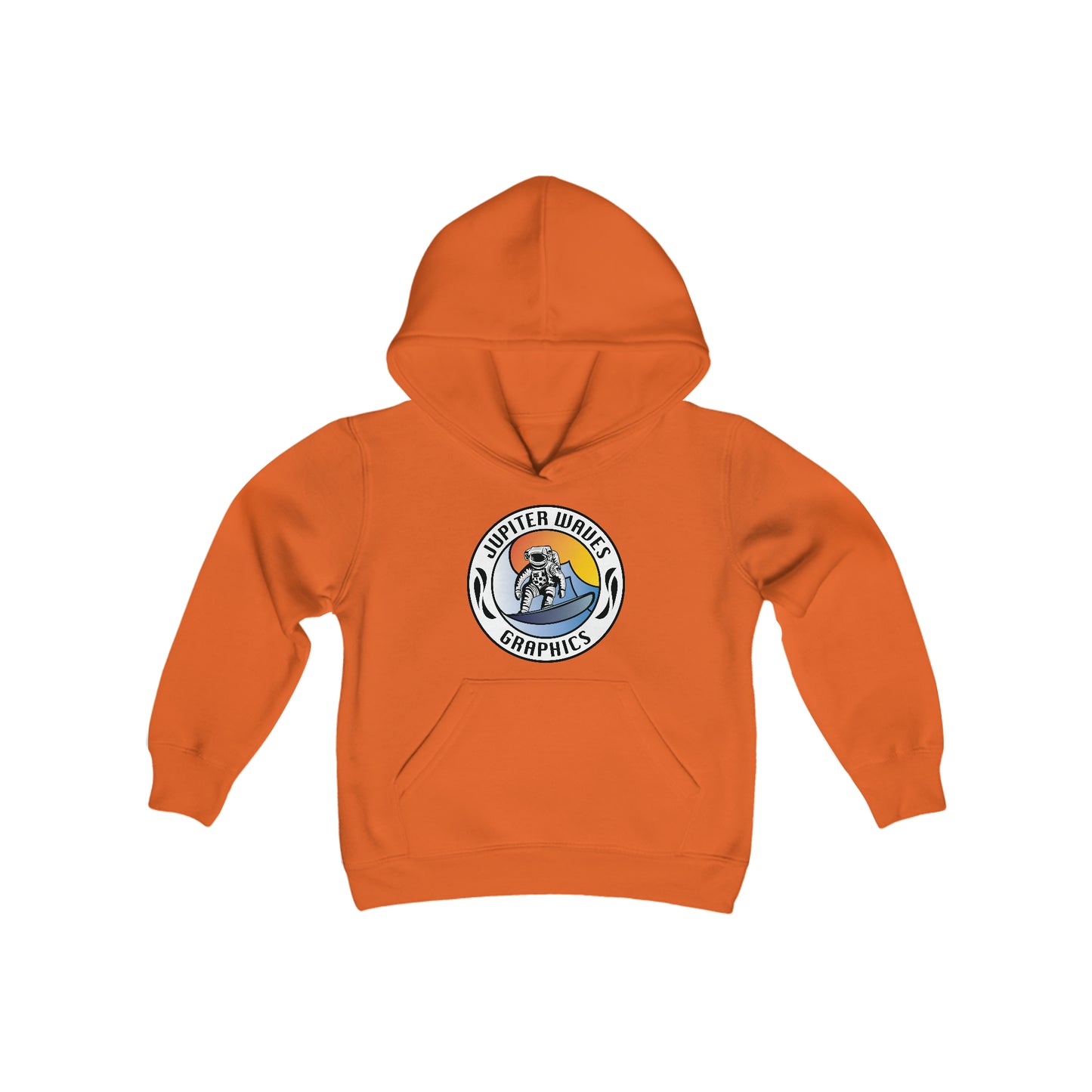 Jupiter Waves Graphics Logo / Youth Heavy Blend Hooded Sweatshirt