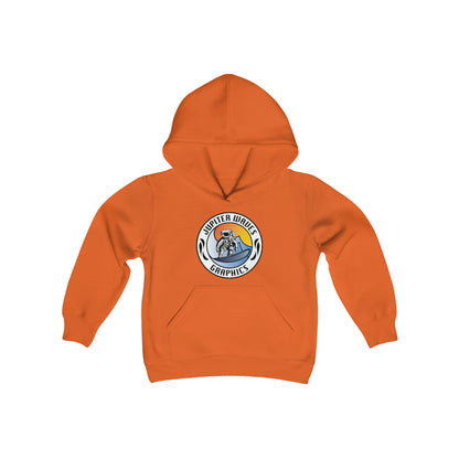 Jupiter Waves Graphics Logo / Youth Heavy Blend Hooded Sweatshirt