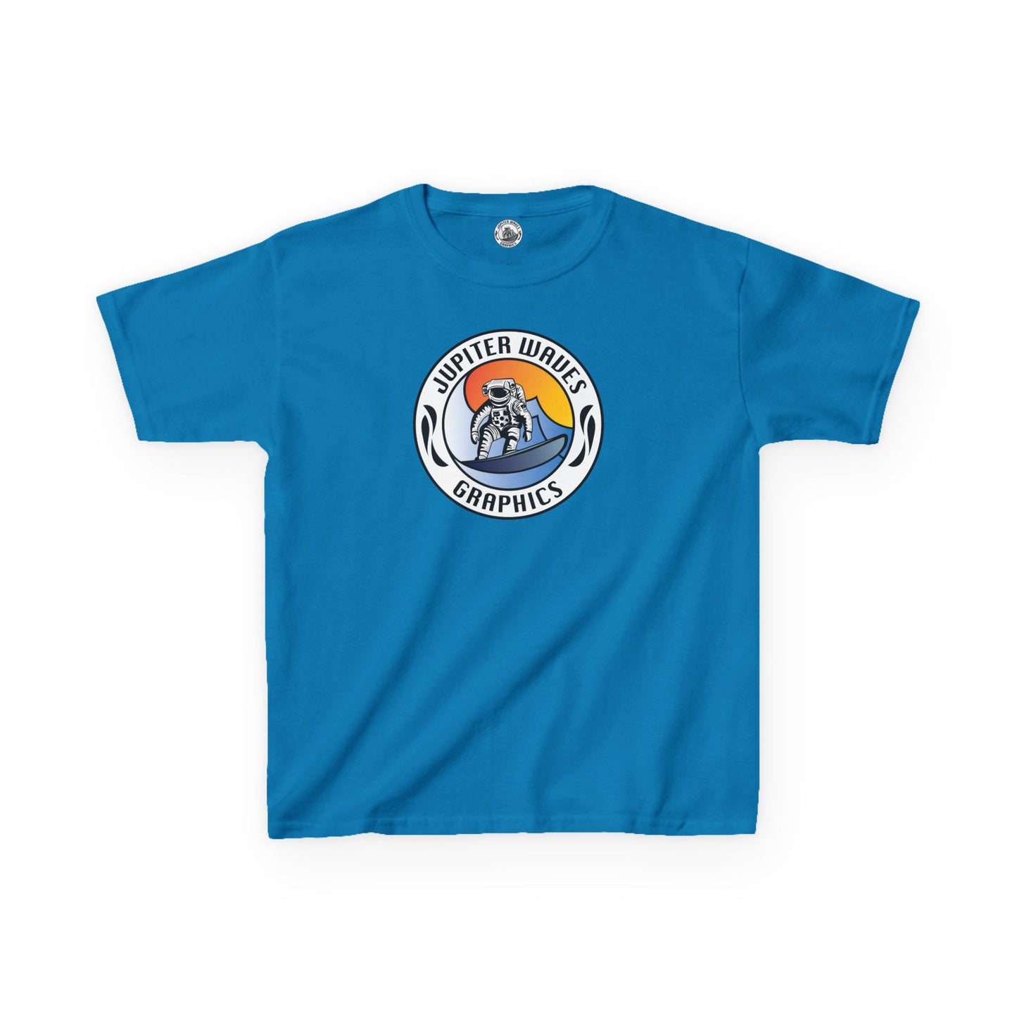 Kids Jupiter Waves Graphics Color Logo Shirt.