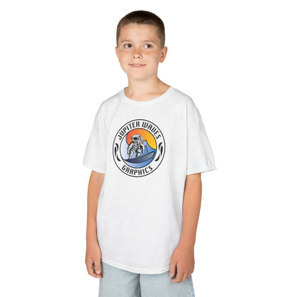 Kids Jupiter Waves Graphics Color Logo Shirt.