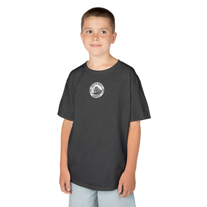 Kids Jupiter Waves Graphics Black and White Logo Shirt.